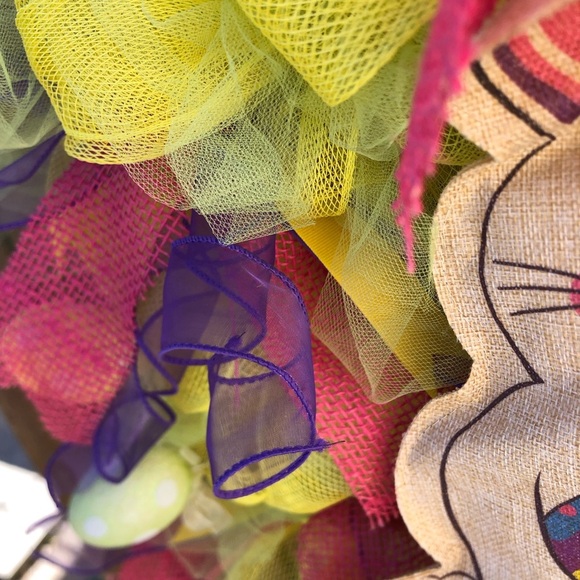 Handmade Easter Bunny Wreath - Picture 6 of 9